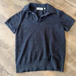 Buck Mason Vintage Knit Polo • Men’s Small • Navy • 100% Cotton